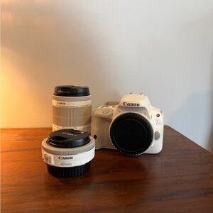 Canon EOS KISS X7 White Digital Camera with Lenses